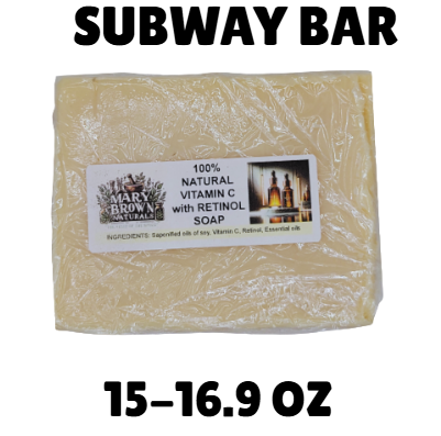 100% Natural Vitamin C with Retinol Soap // Free Exfoliating Soap Bag