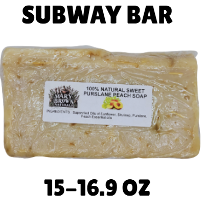 100% Natural Sweet Purslane Peach Soap // Free Exfoliating Soap Bag