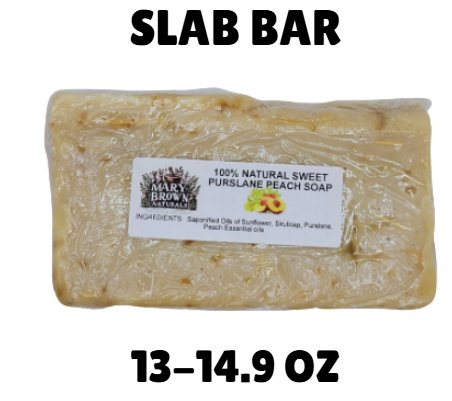 100% Natural Sweet Purslane Peach Soap // Free Exfoliating Soap Bag