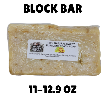 100% Natural Sweet Purslane Peach Soap // Free Exfoliating Soap Bag