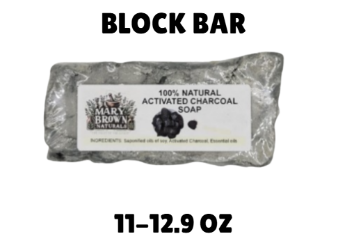 100% natural Activated Charcoal Soap // Free Exfoliating Soap Bag