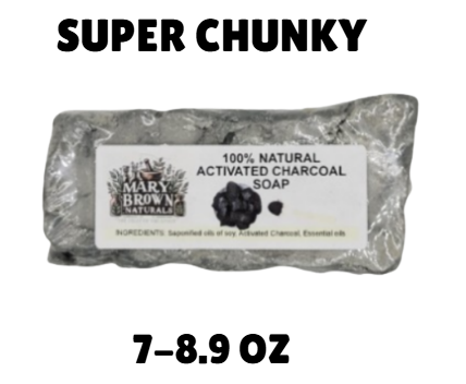 100% natural Activated Charcoal Soap // Free Exfoliating Soap Bag