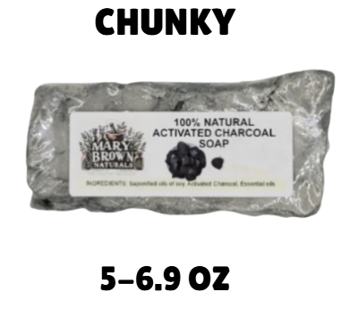 100% natural Activated Charcoal Soap // Free Exfoliating Soap Bag
