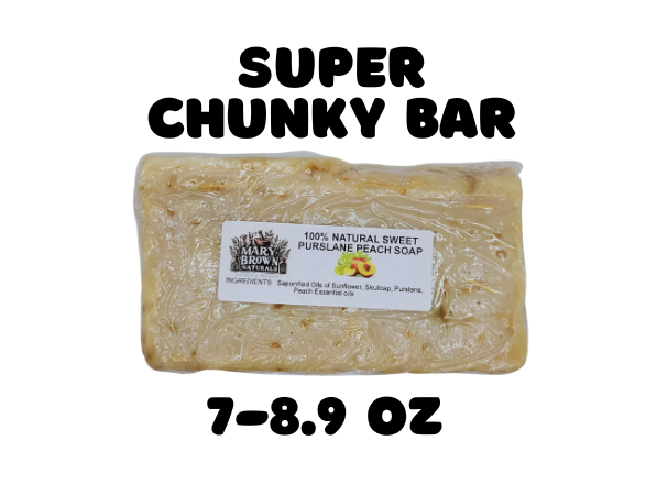 100% Natural Sweet Purslane Peach Soap // Free Exfoliating Soap Bag