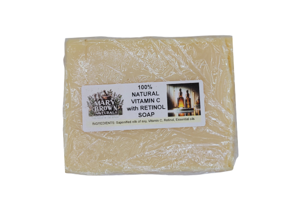 100% Natural Vitamin C with Retinol Soap // Free Exfoliating Soap Bag
