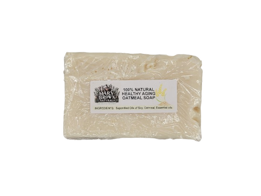 100% Natural Healthy Aging Oatmeal Refresh Soap // Free Exfoliating Soap Bag