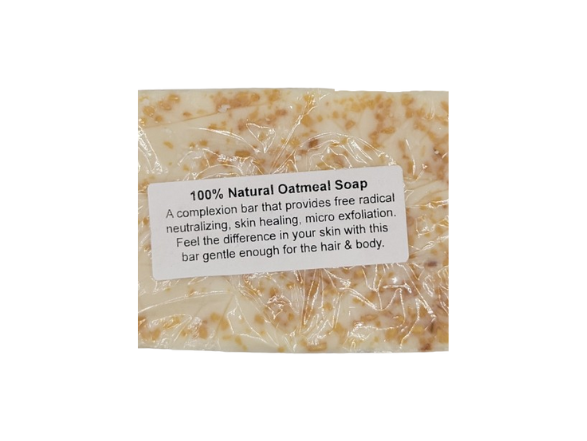 100% Natural Healthy Aging Oatmeal Refresh Soap // Free Exfoliating Soap Bag