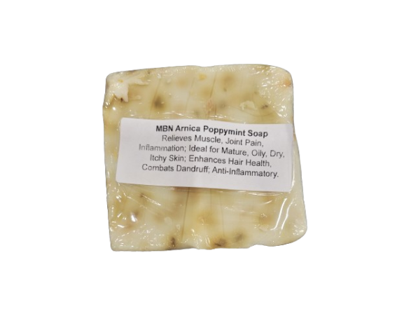 100% Natural Arnica PoppyMint Exfoliating Soap // Free Exfoliating Soap Bag