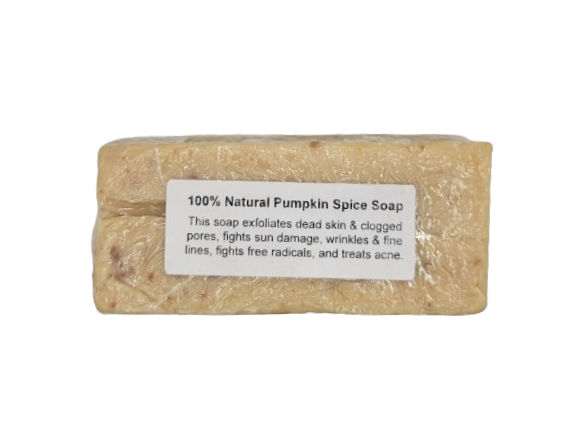 100% Natural Pumpkin Extract Soap // Free Exfoliating Soap Bag