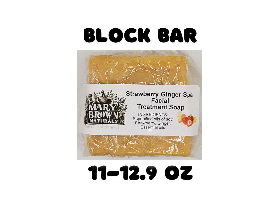 100% Natural Strawberry Ginger Soap // Free Exfoliating Soap Bag