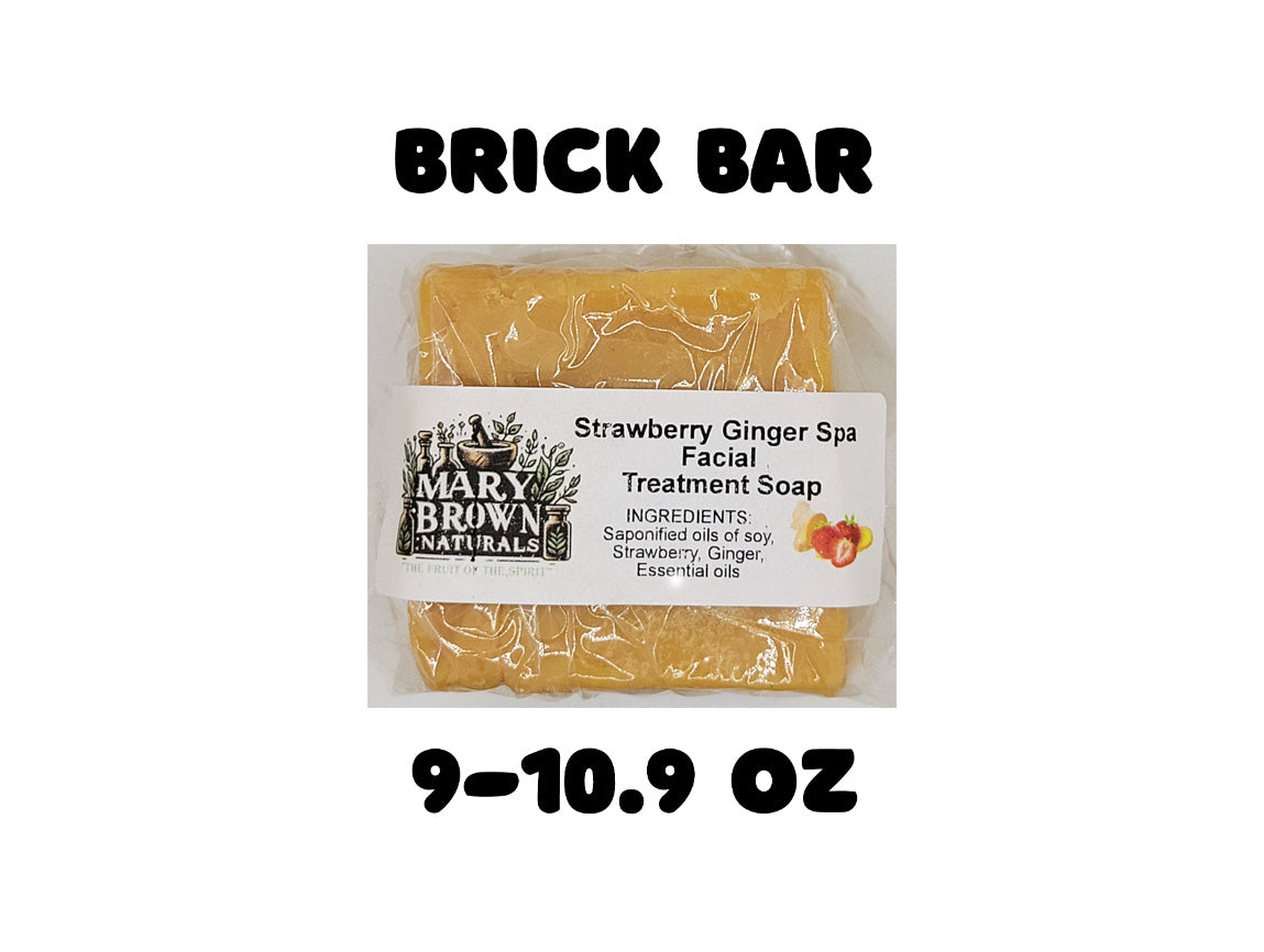 100% Natural Strawberry Ginger Soap // Free Exfoliating Soap Bag
