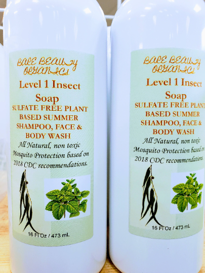 Level1 Outdoor Freedom: 16 oz Skin-Safe Insect Repel Shampoo & Body Wash