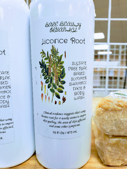 16 oz Licorice Root Shampoo, Face and Body Wash