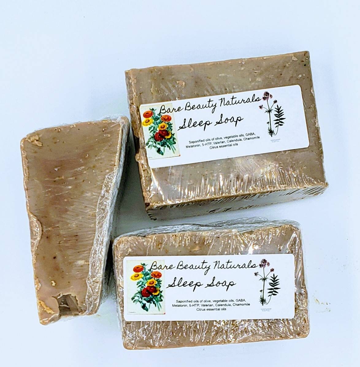 Soothing Chamomile & Valerian Root Soap - Handcrafted // With Free Exfoliating Soap Bag