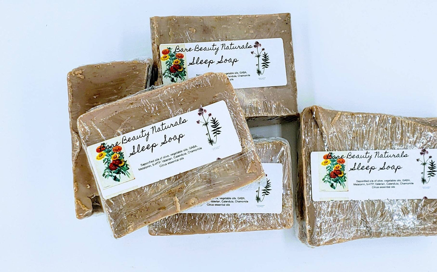Soothing Chamomile & Valerian Root Soap - Handcrafted // With Free Exfoliating Soap Bag
