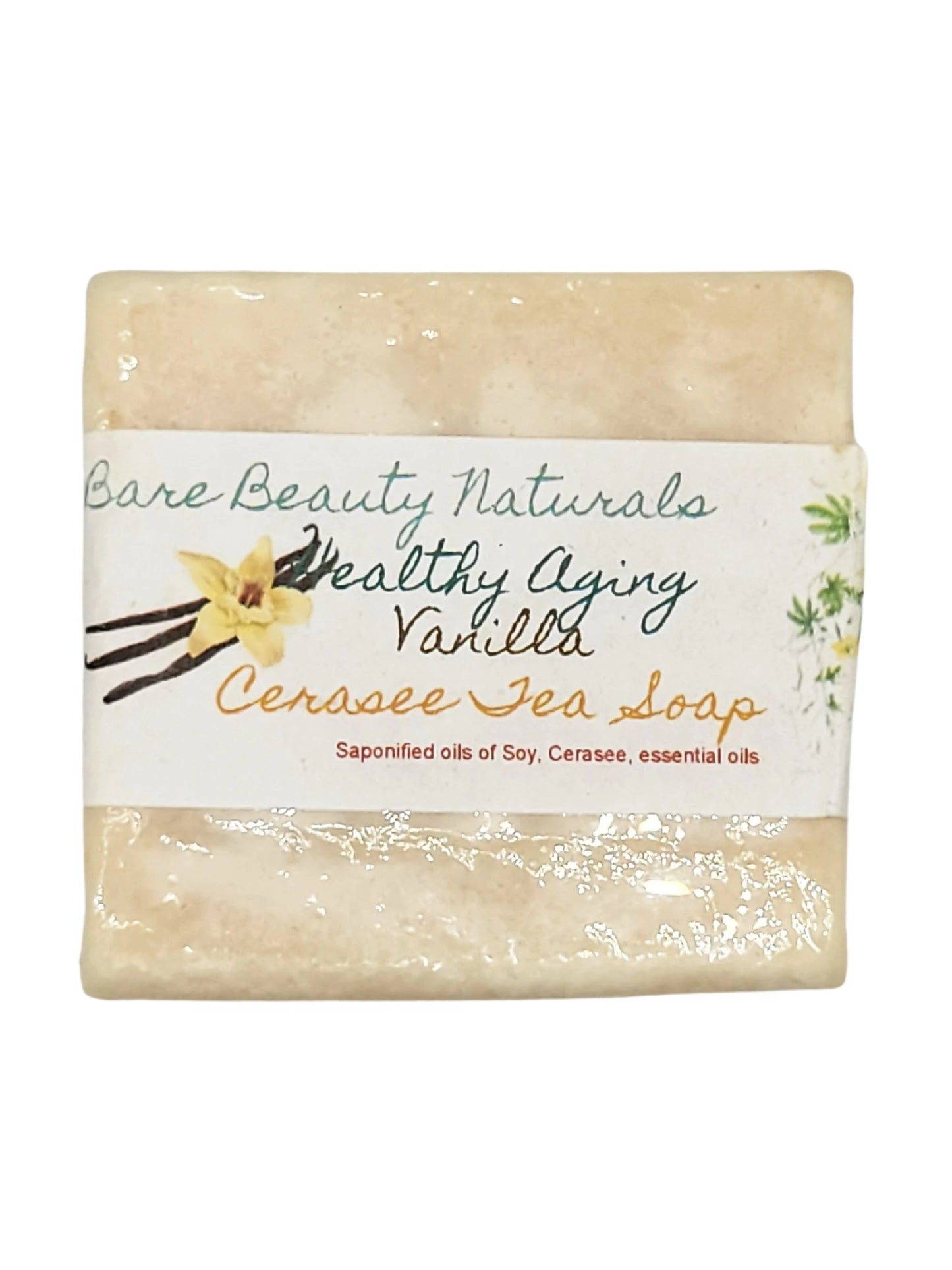 100% Natural Vanilla Cerasee Tea Soap // Free Exfoliating Soap Bag