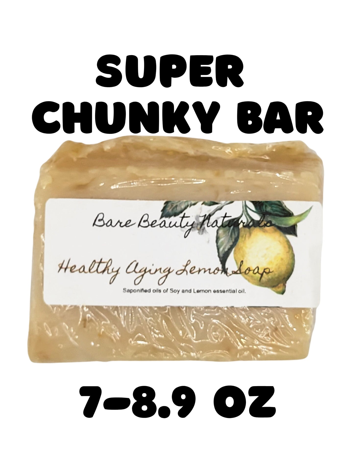 100% Natural Chemical free Healthy Aging Lemon Soap // Free Exfoliating Soap Bag