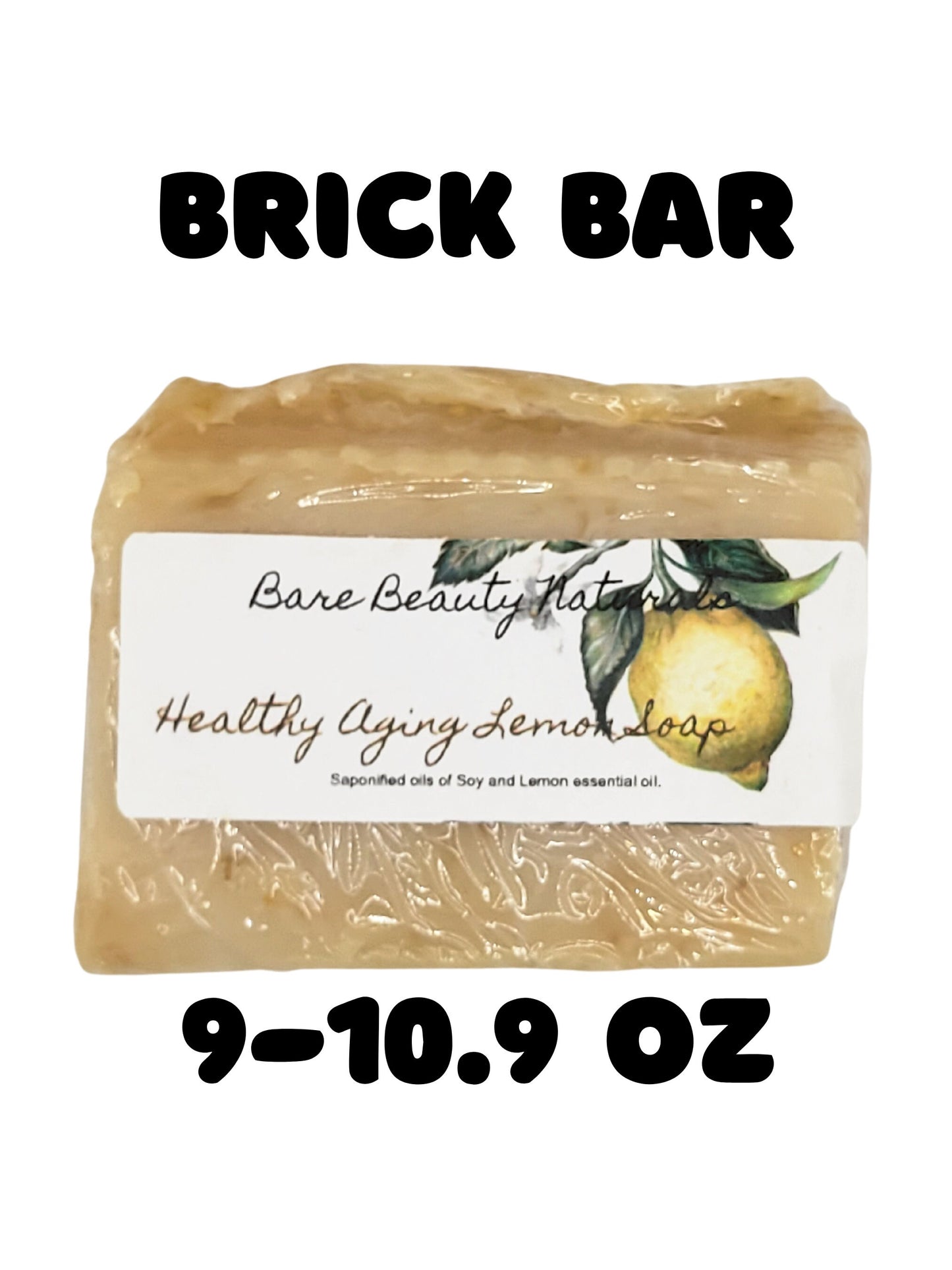 100% Natural Chemical free Healthy Aging Lemon Soap // Free Exfoliating Soap Bag