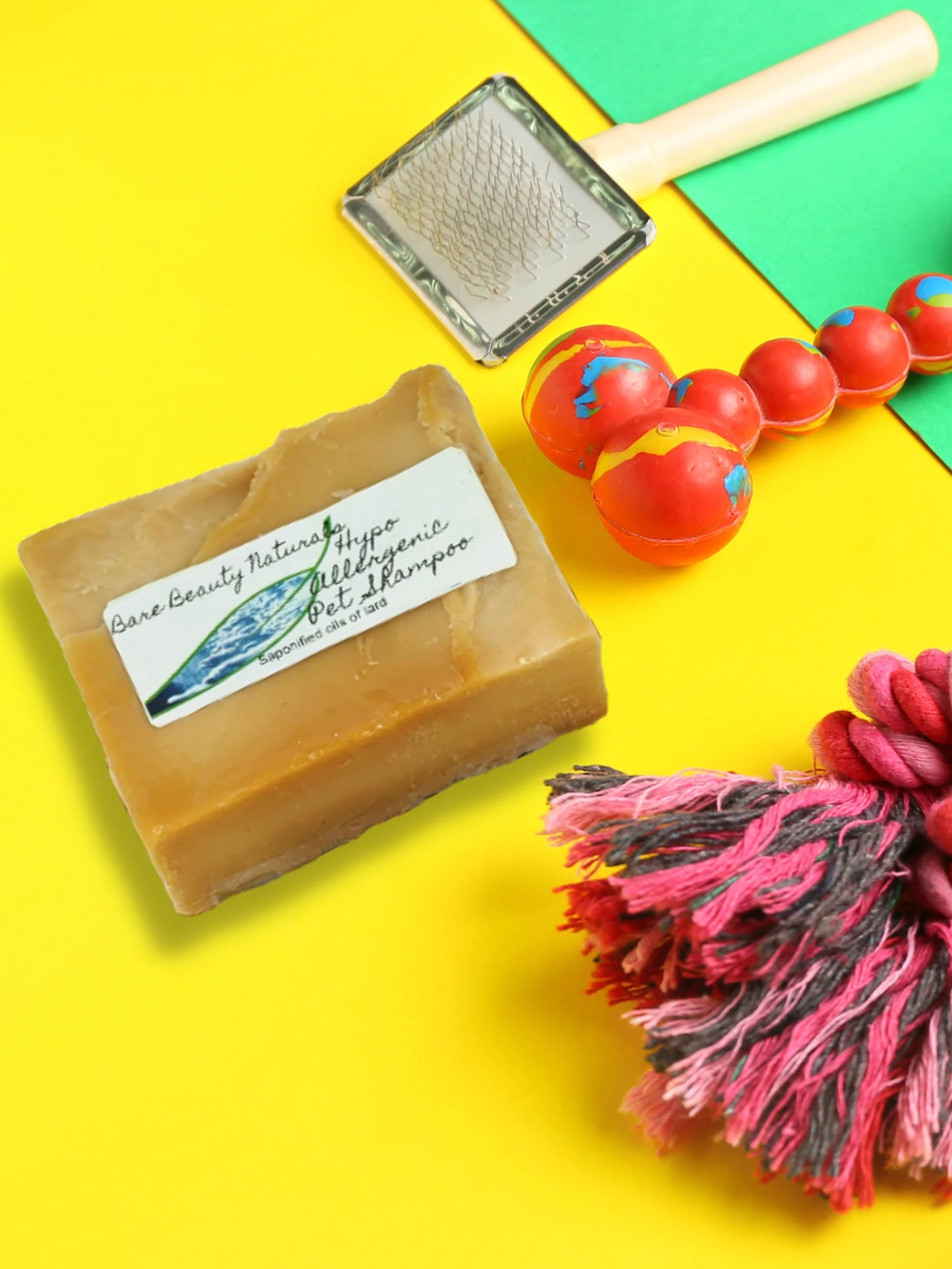 Hypoallergenic Natural Pet Shampoo - No Scent, No Color, No Additives // Free Exfoliating Soap Bag