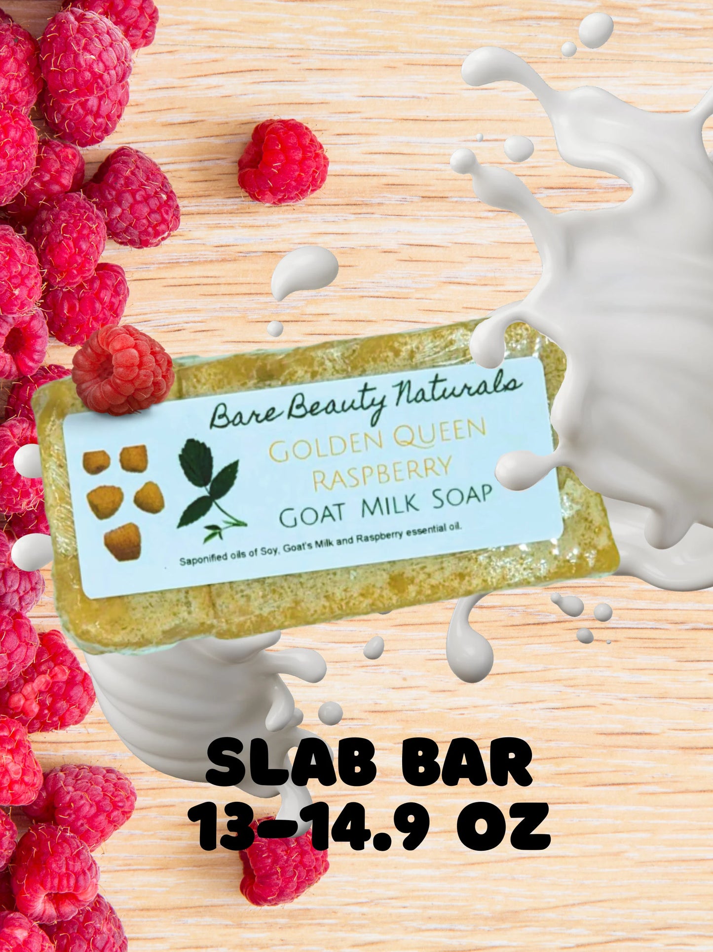 100% Natural Antiaging Golden Queen Raspberry Goat Milk Soap // Free Exfoliating Soap Bag