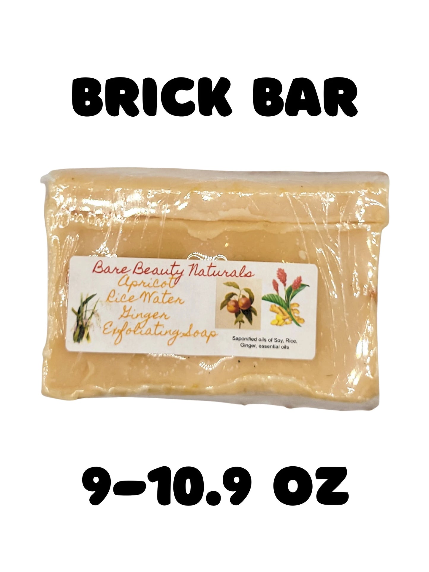 Zesty Apricot-Ginger Rice Water Soap - Handcrafted for Glowing Skin | Free Bag