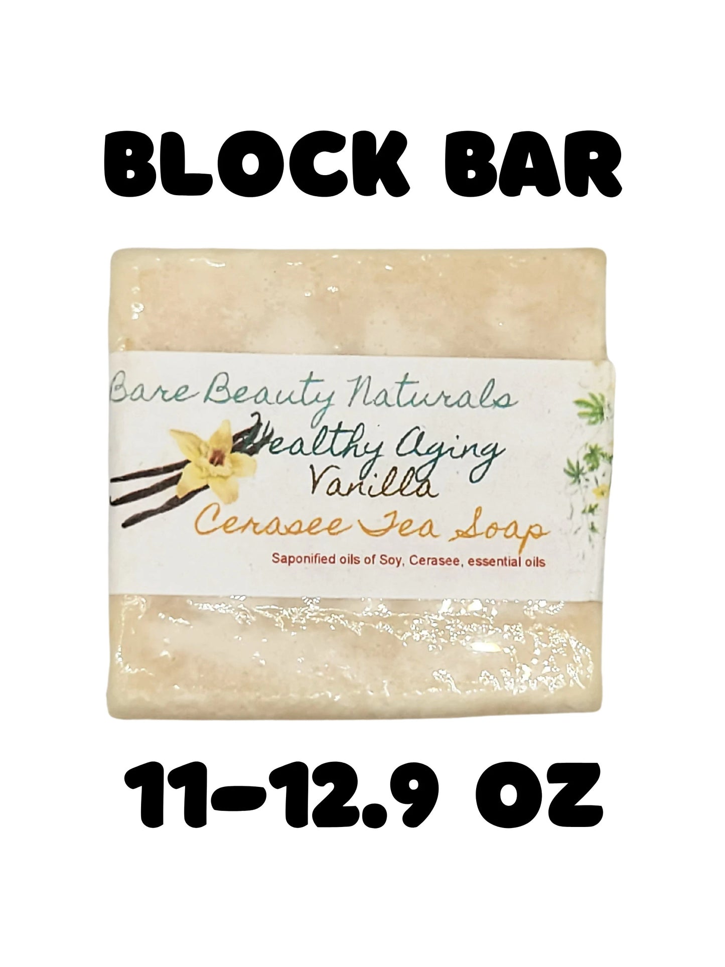 100% Natural Vanilla Cerasee Tea Soap // Free Exfoliating Soap Bag