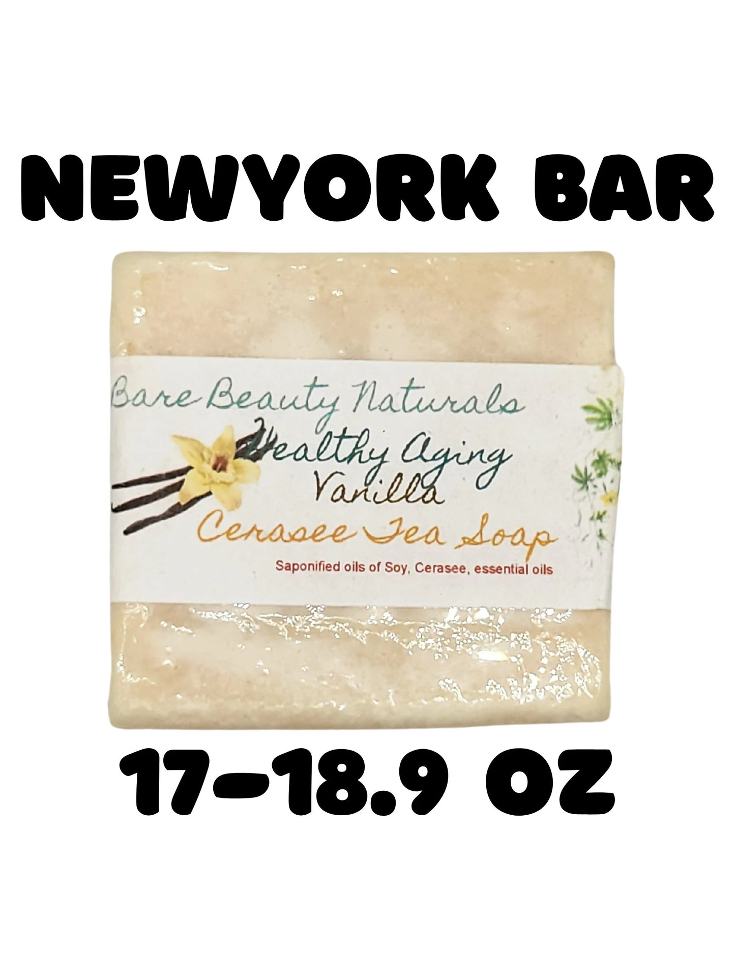 100% Natural Vanilla Cerasee Tea Soap // Free Exfoliating Soap Bag