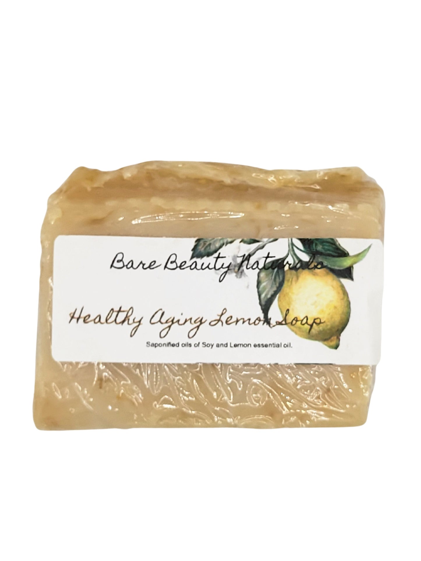 100% Natural Chemical free Healthy Aging Lemon Soap // Free Exfoliating Soap Bag