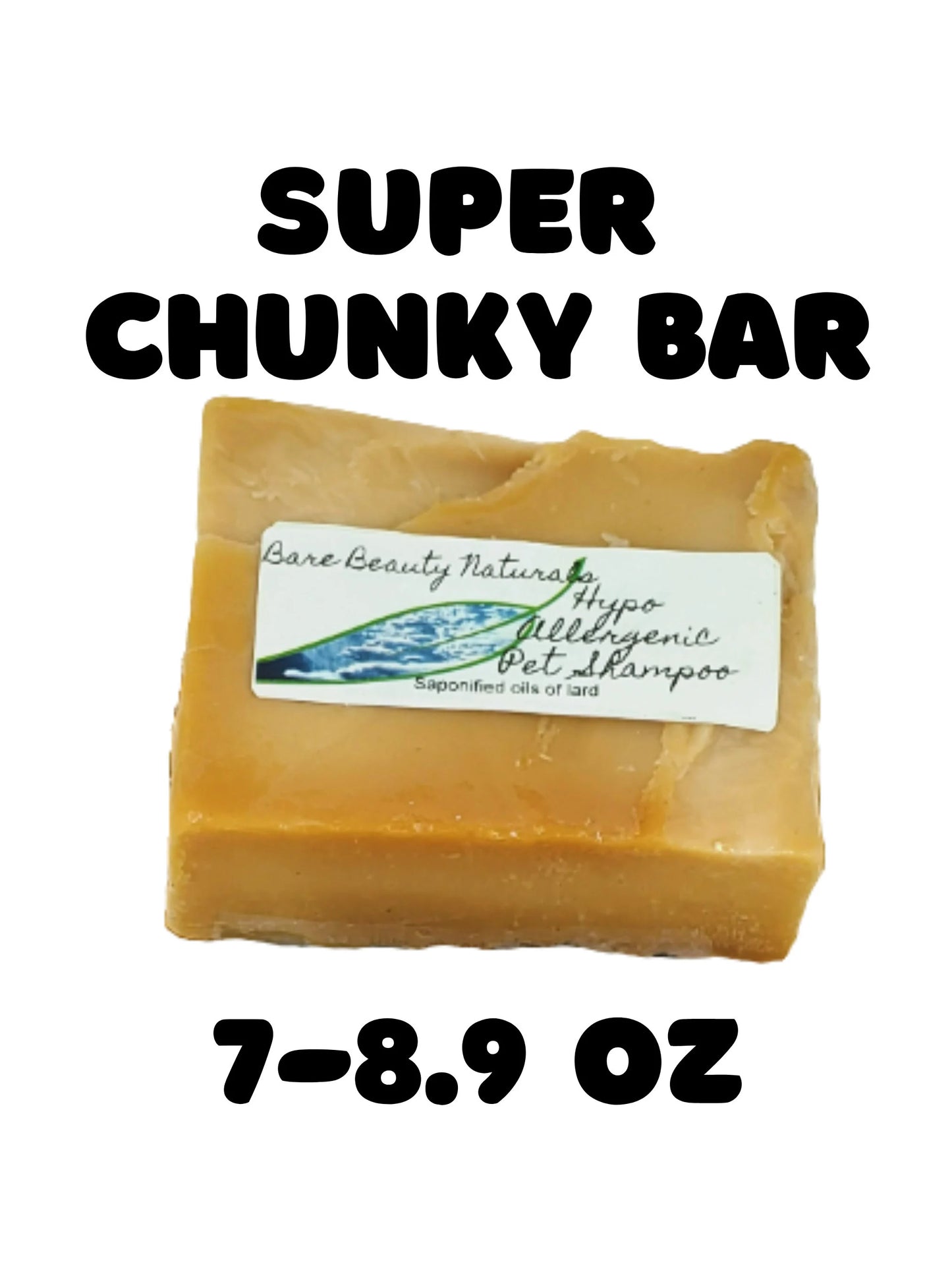 Hypoallergenic Natural Pet Shampoo - No Scent, No Color, No Additives // Free Exfoliating Soap Bag