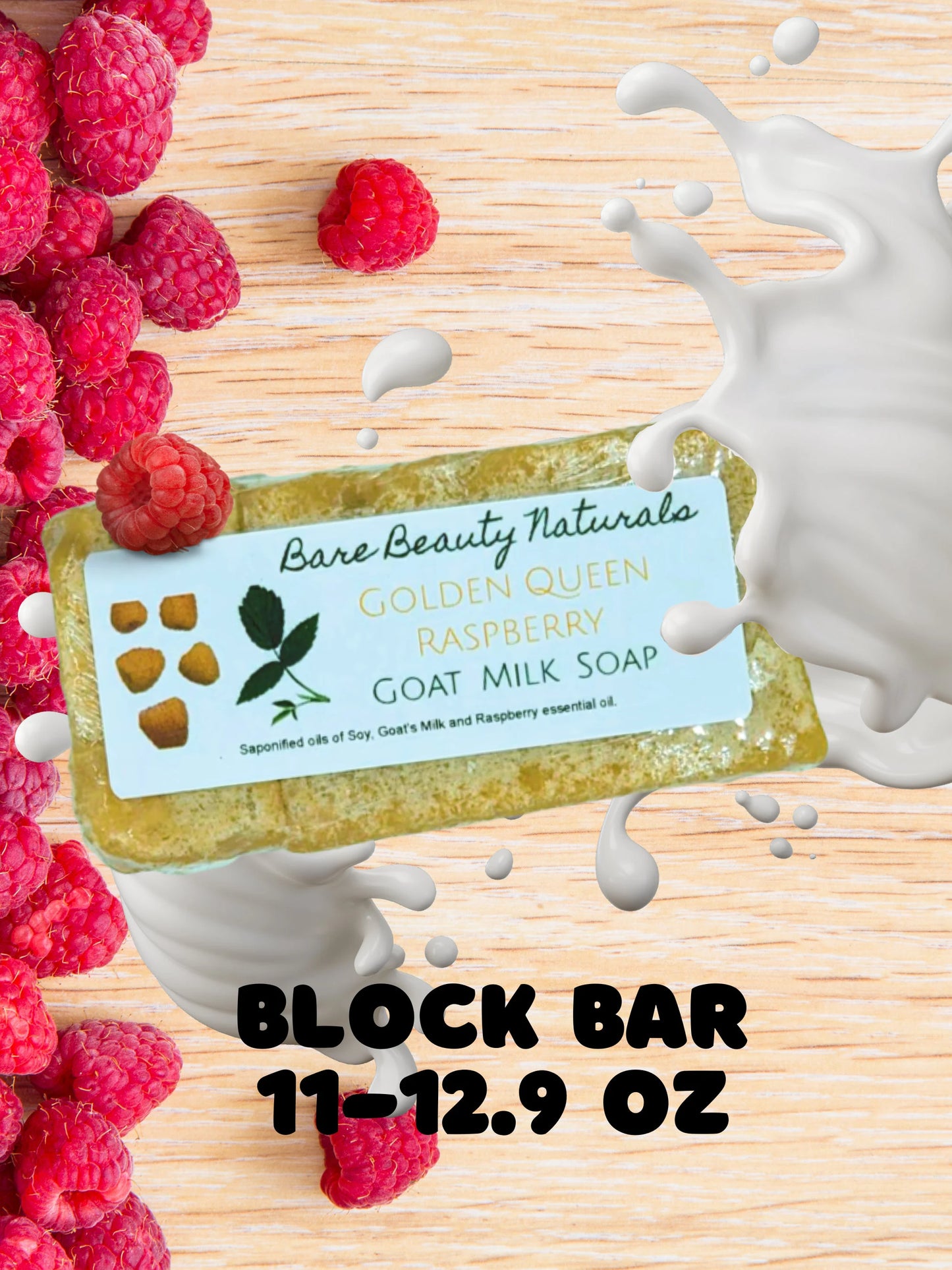 100% Natural Antiaging Golden Queen Raspberry Goat Milk Soap // Free Exfoliating Soap Bag