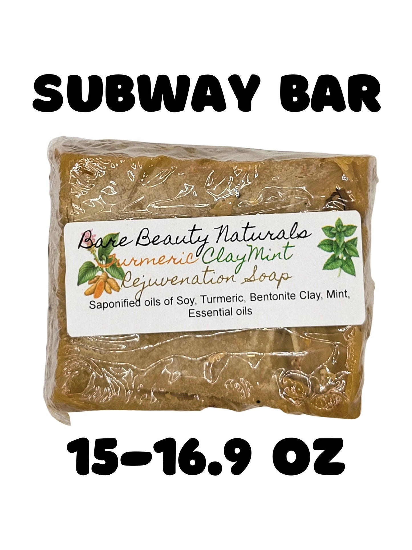 100% Natural Turmeric and Green Tea Rejuvenation Soap // Free Exfoliating Soap Bag