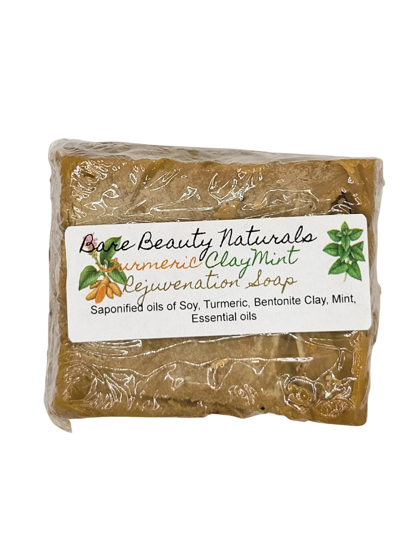 100% Natural Turmeric and Green Tea Rejuvenation Soap // Free Exfoliating Soap Bag
