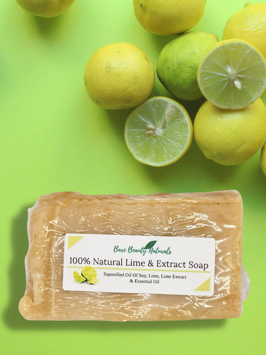 Citrus Splash: 100% Natural Lime & Extract Refreshing Soap // With Free Exfoliating Soap bag