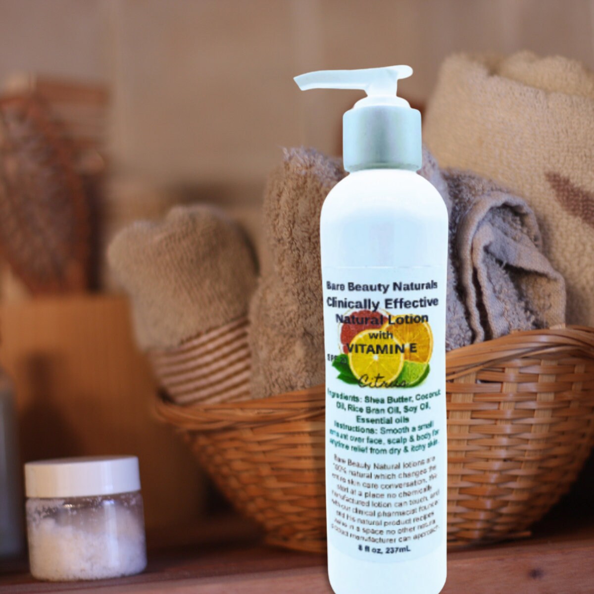 Ultra-Nourishing Natural Lotion // Vitamin E, Shea Butter, Cocoa Butter & Aloe // Intense Hydration for Dry Skin