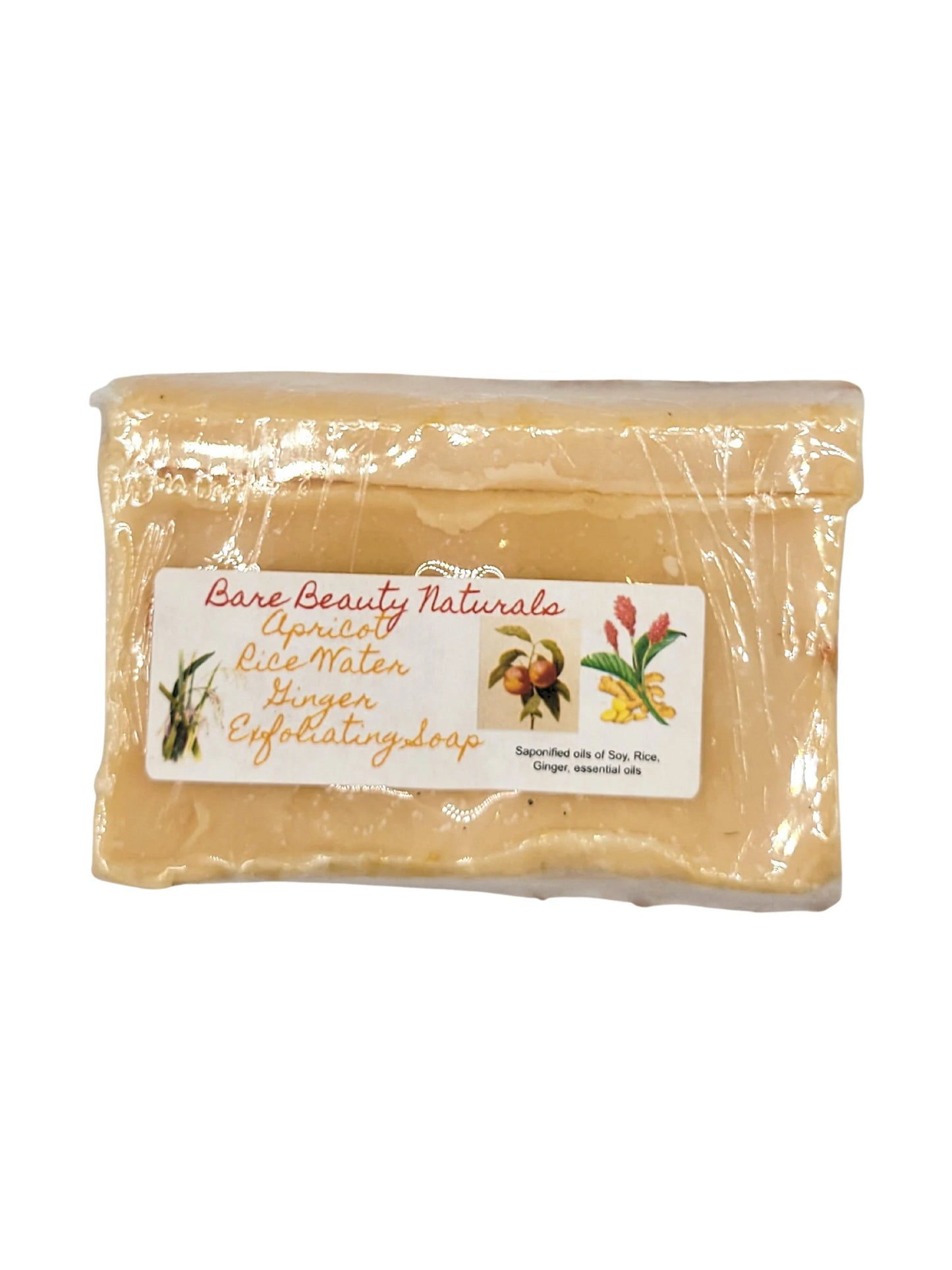 Zesty Apricot-Ginger Rice Water Soap - Handcrafted for Glowing Skin | Free Bag