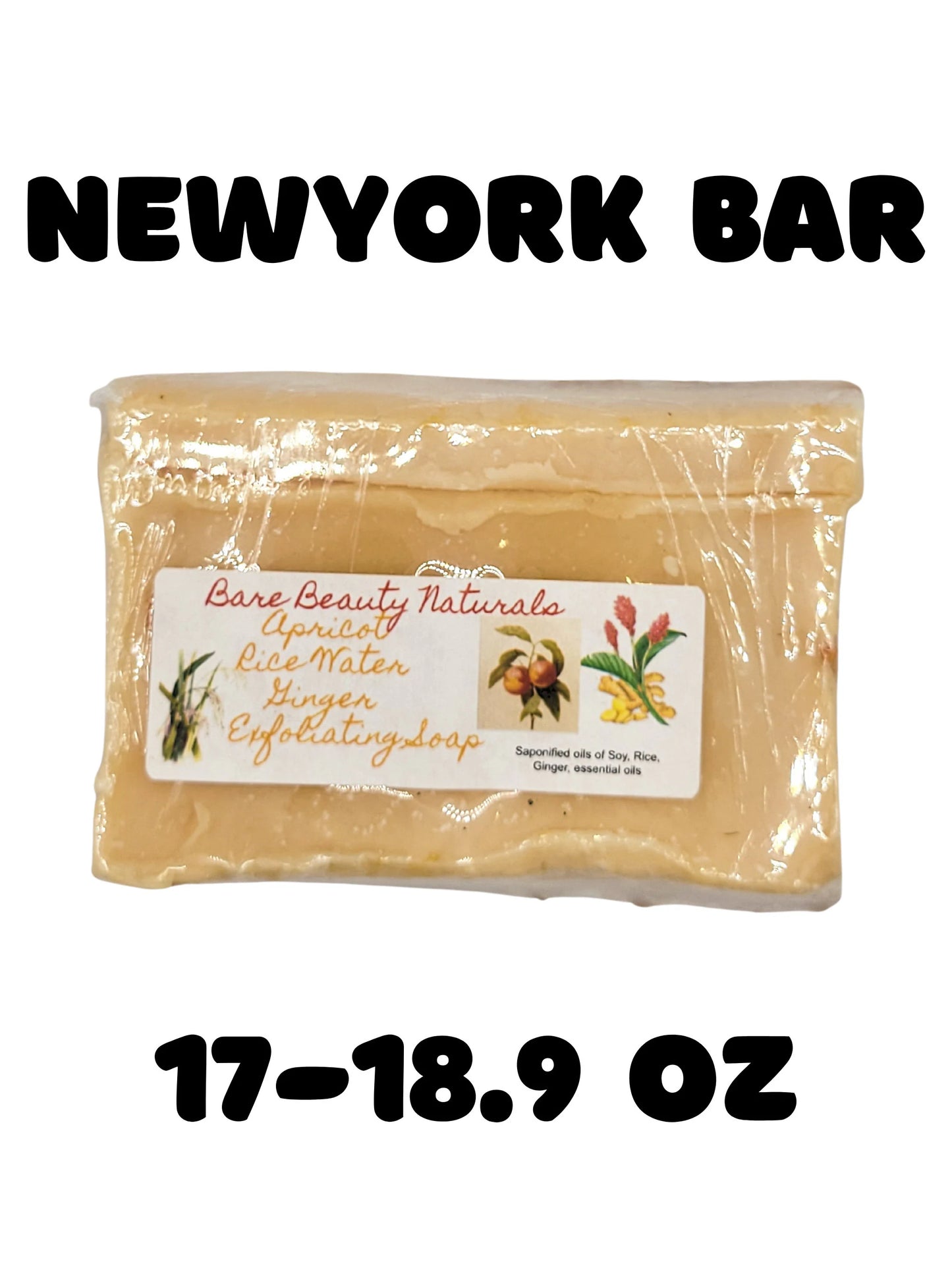 Zesty Apricot-Ginger Rice Water Soap - Handcrafted for Glowing Skin | Free Bag