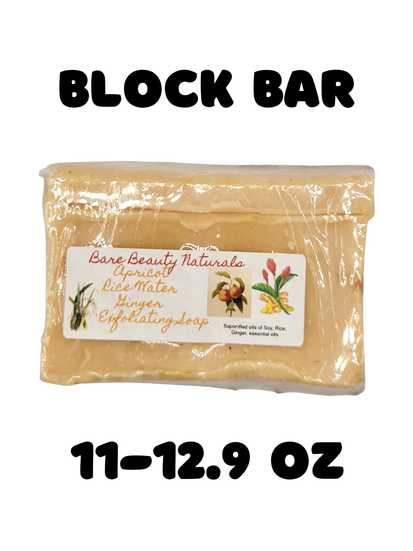 Zesty Apricot-Ginger Rice Water Soap - Handcrafted for Glowing Skin | Free Bag