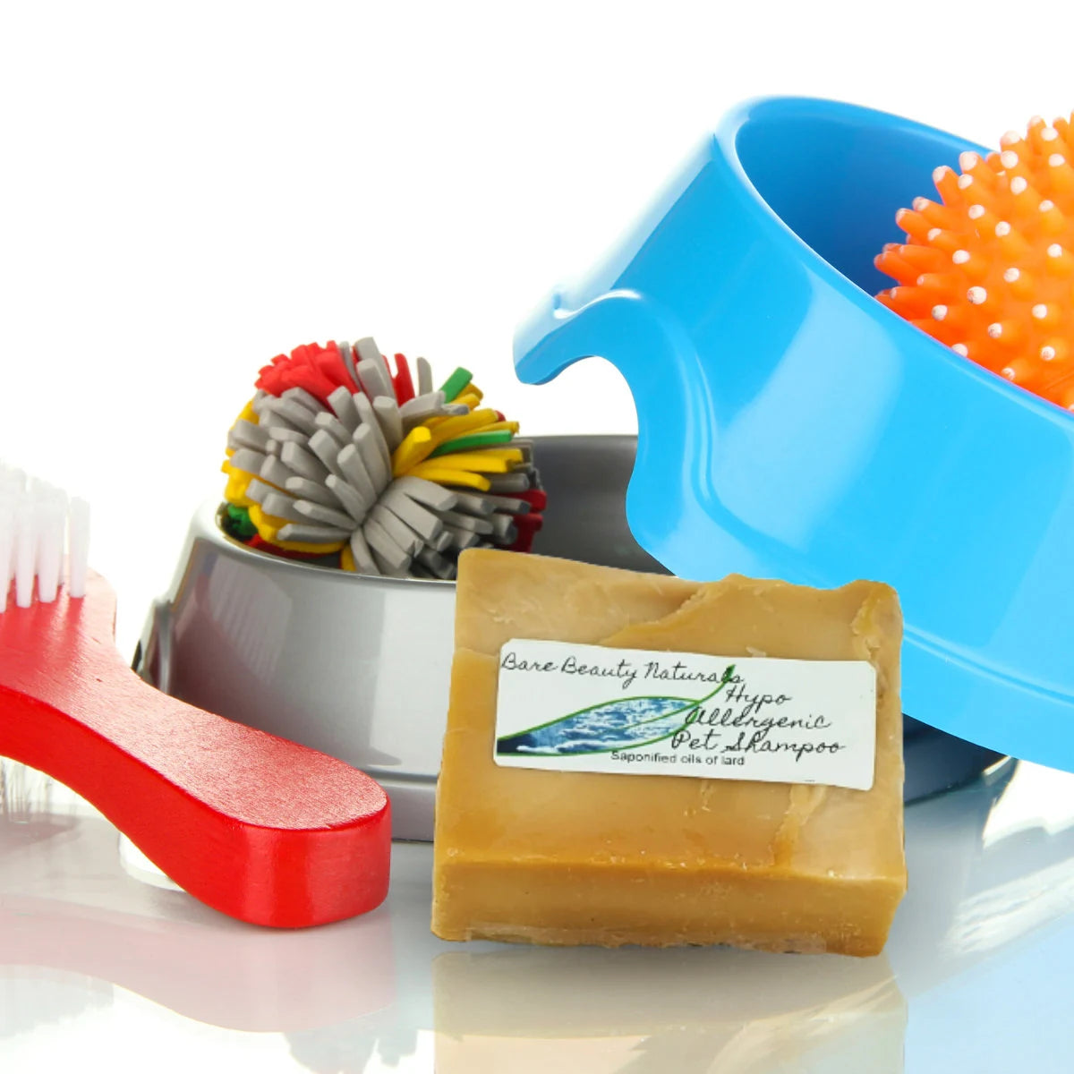 Hypoallergenic Natural Pet Shampoo - No Scent, No Color, No Additives // Free Exfoliating Soap Bag
