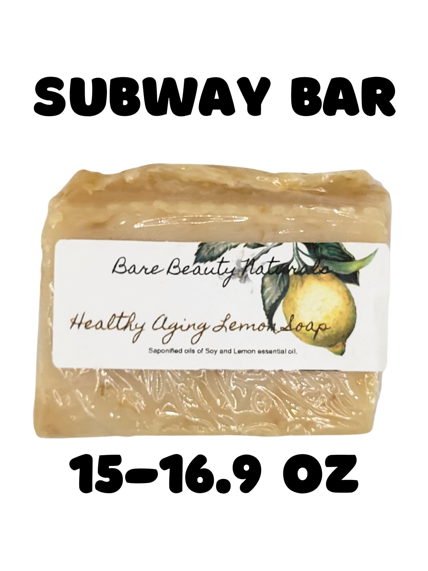 100% Natural Chemical free Healthy Aging Lemon Soap // Free Exfoliating Soap Bag