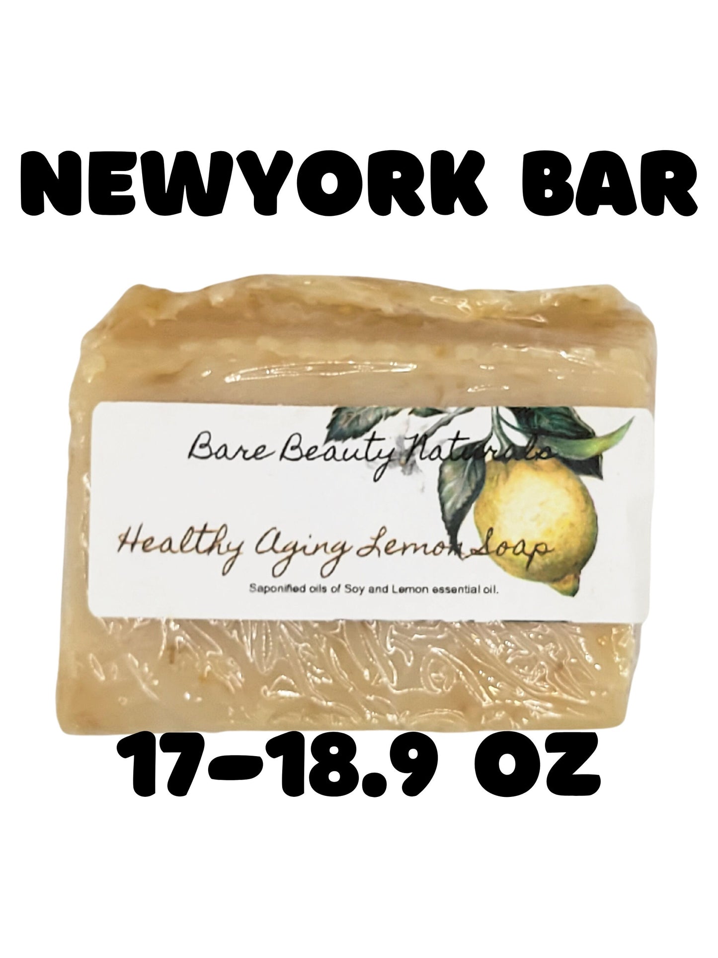 100% Natural Chemical free Healthy Aging Lemon Soap // Free Exfoliating Soap Bag