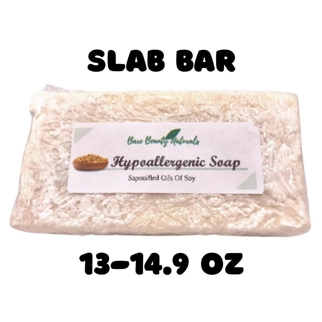 100% Natural Hypoallergenic Soap-unscented- no color- no additives- Acne soap // Free Exfoliating Soap Bag