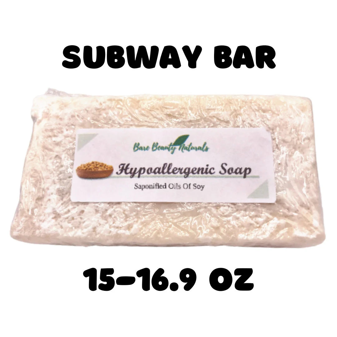 100% Natural Hypoallergenic Soap-unscented- no color- no additives- Acne soap // Free Exfoliating Soap Bag