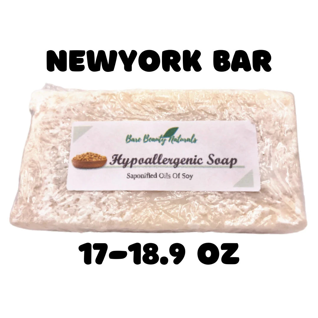 100% Natural Hypoallergenic Soap-unscented- no color- no additives- Acne soap // Free Exfoliating Soap Bag
