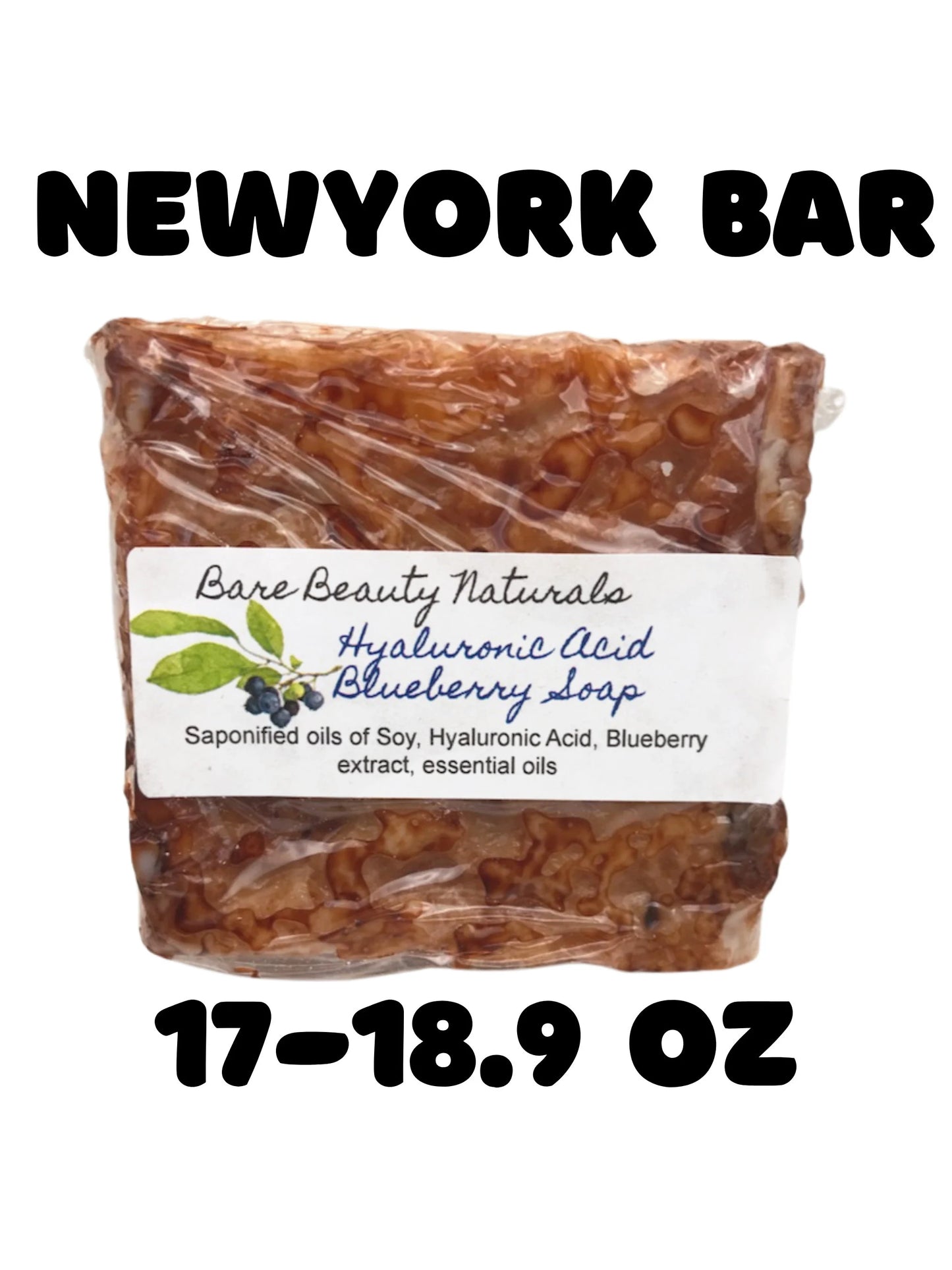 100% Natural Hyaluronic Acid Concentrated Blueberry Extract Soap // Free Exfoliating Soap Bag