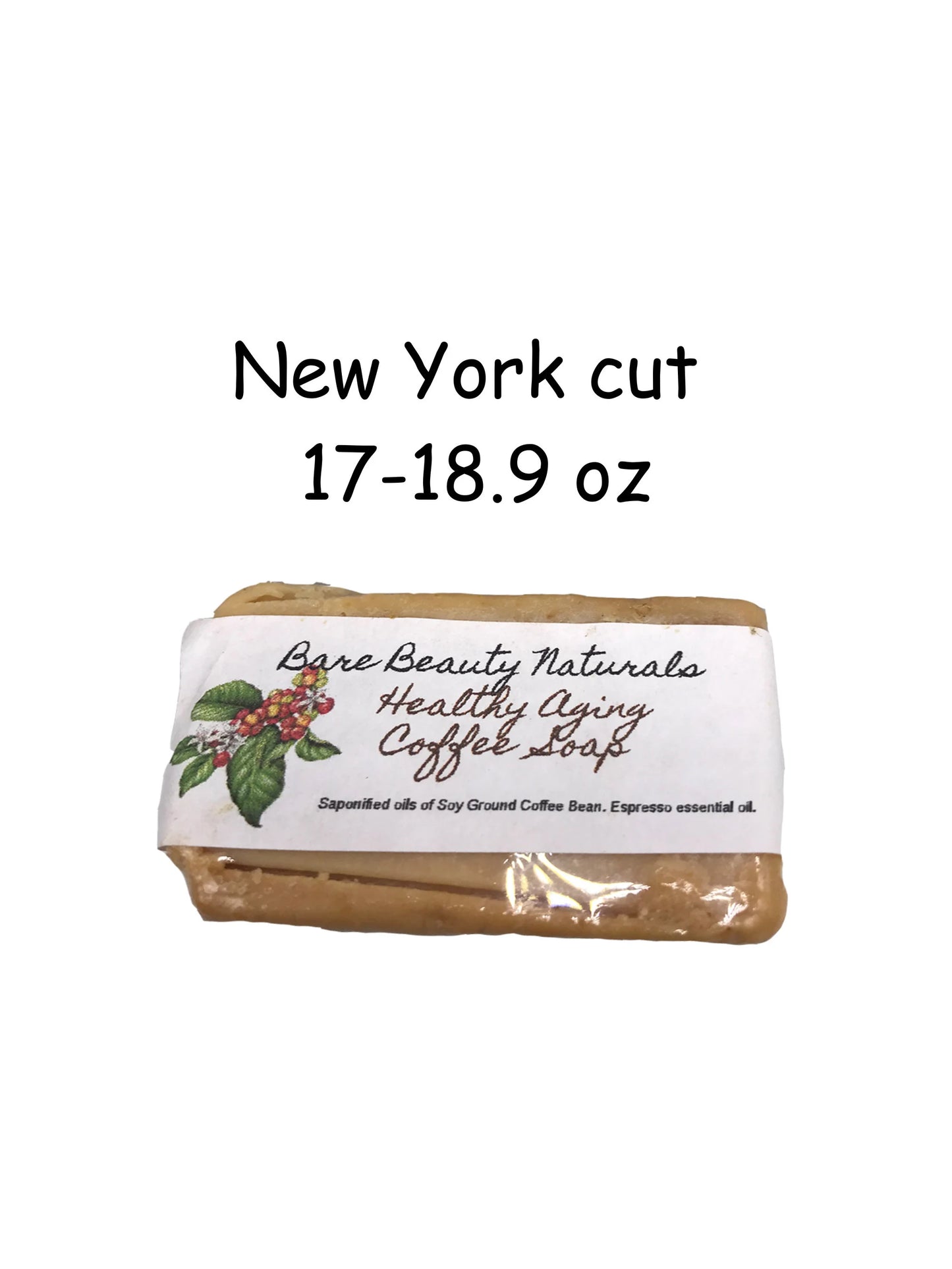 100% Natural Healthy Aging Coffee Soap // Free Exfoliating Soap Bag
