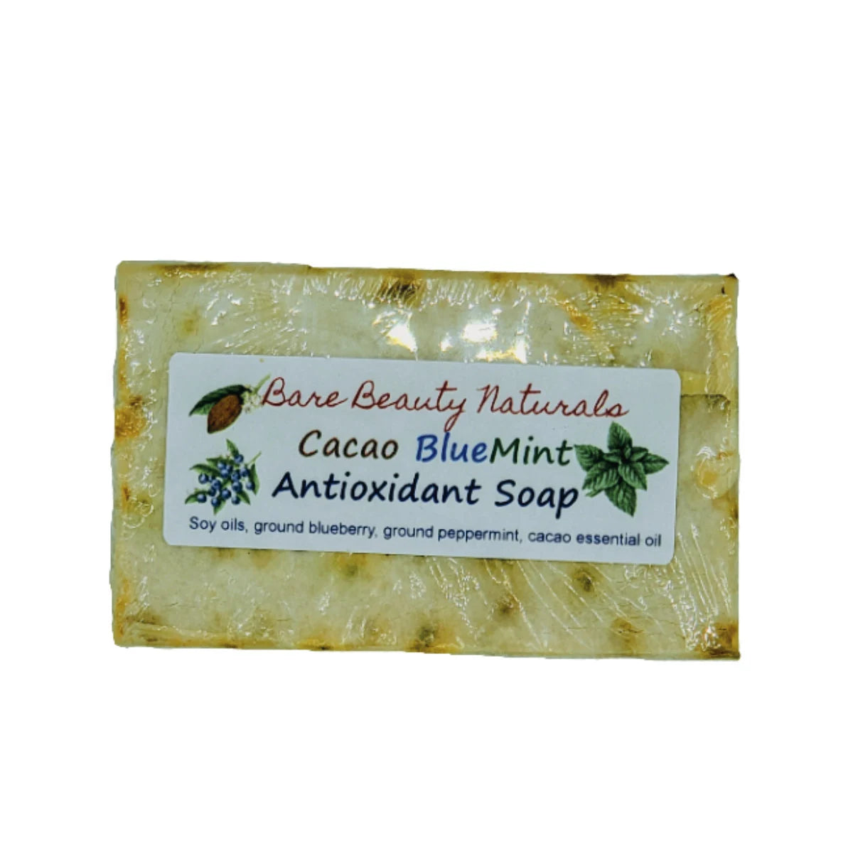 100% Natural Cacao BlueMint Antioxidant Soap // Free Exfoliating Soap Bag