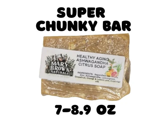 Healthy Aging Ashwagandha Citrus Soap // With Free Exfoliating Soap Bag