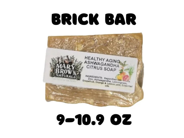Healthy Aging Ashwagandha Citrus Soap // With Free Exfoliating Soap Bag