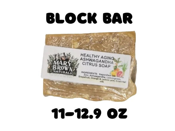 Healthy Aging Ashwagandha Citrus Soap // With Free Exfoliating Soap Bag