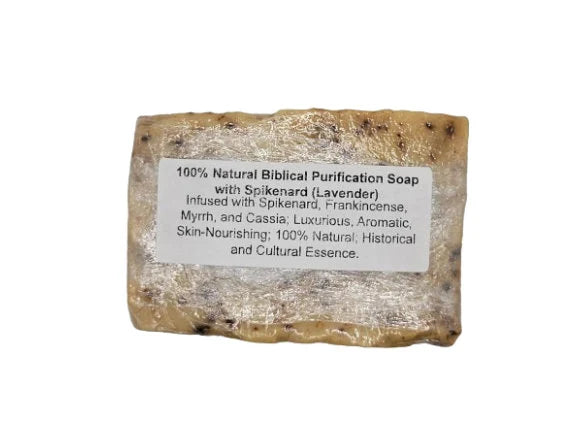 Limited Edition 100% Natural Biblical Purification Soap w/Ground Myrrh, Frankincense, Cassia, Spikenard // Free Exfoliating Soap Bag